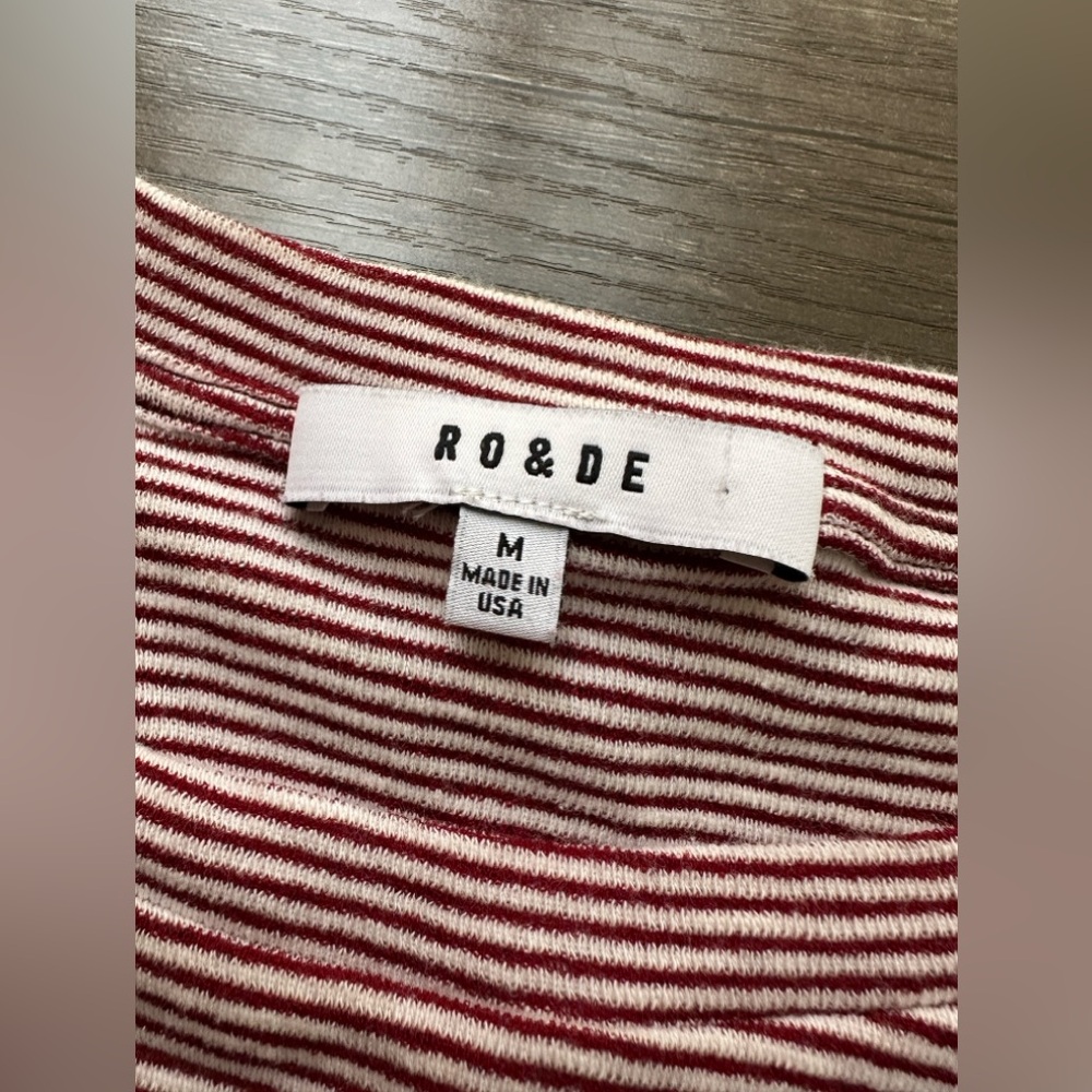 Anthropologie Ro & De Striped Bell Sleeve‎ Knit Top Size M - Picture 7 of 10